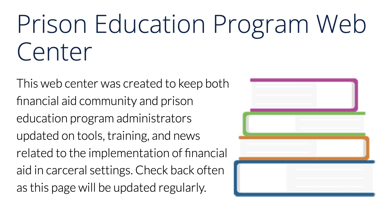 Prison Education Program Web Center